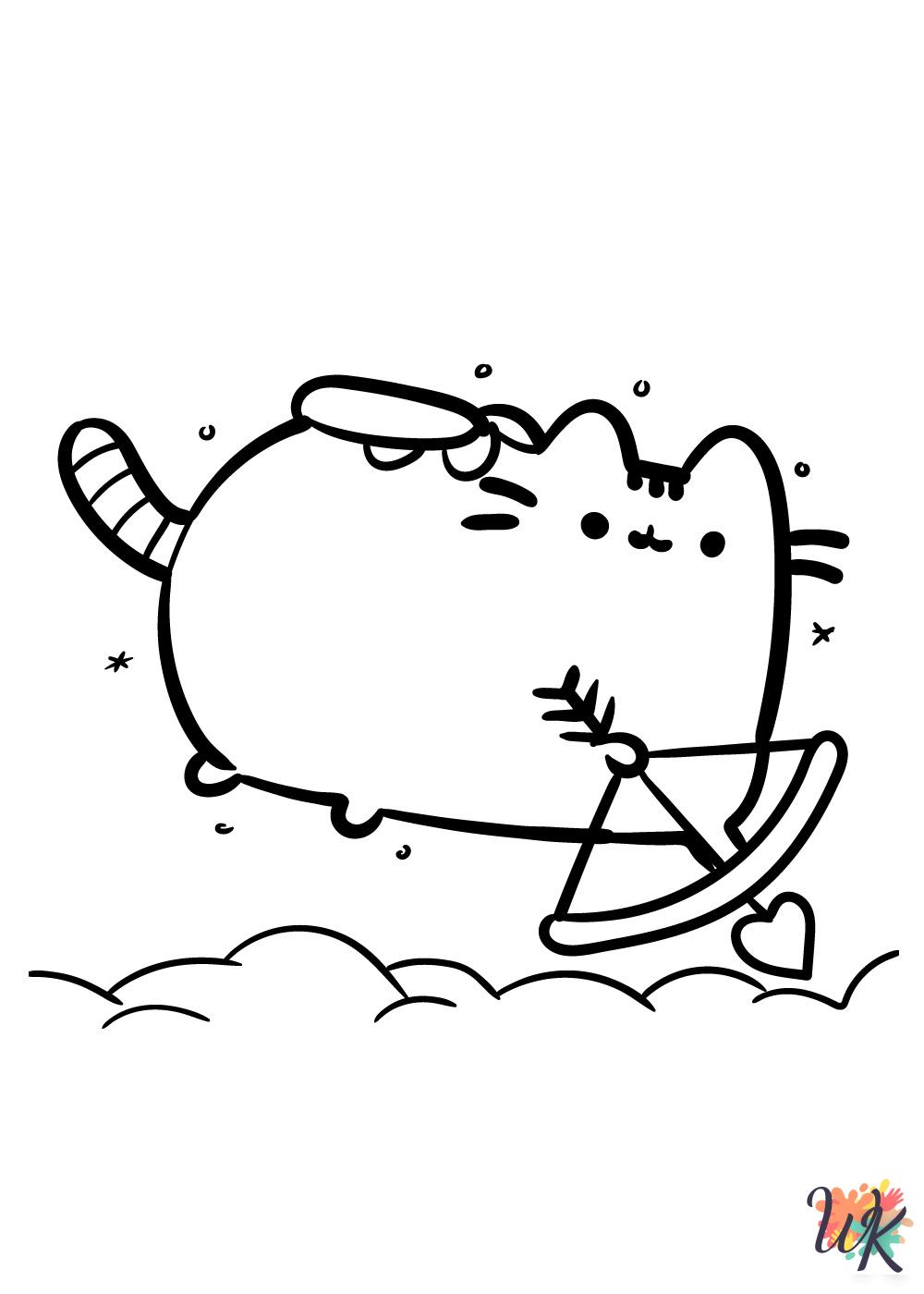 Pusheen coloring pages pdf