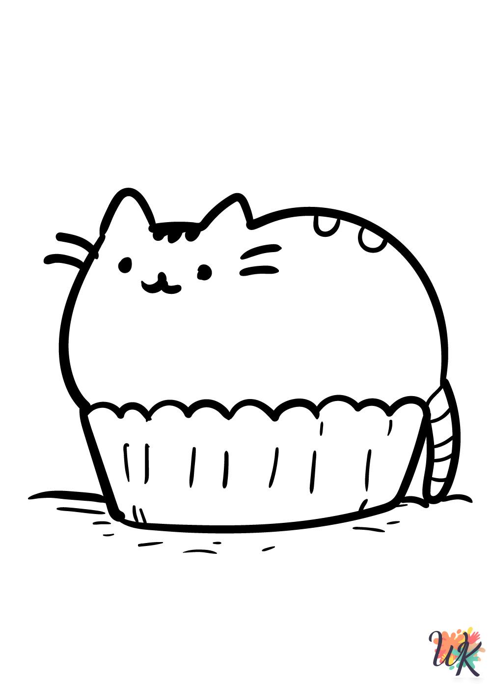 free printable Pusheen coloring pages