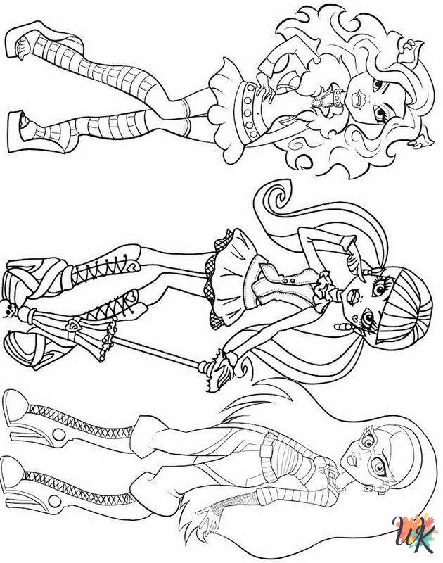 coloring pages printable Rainbow High 1