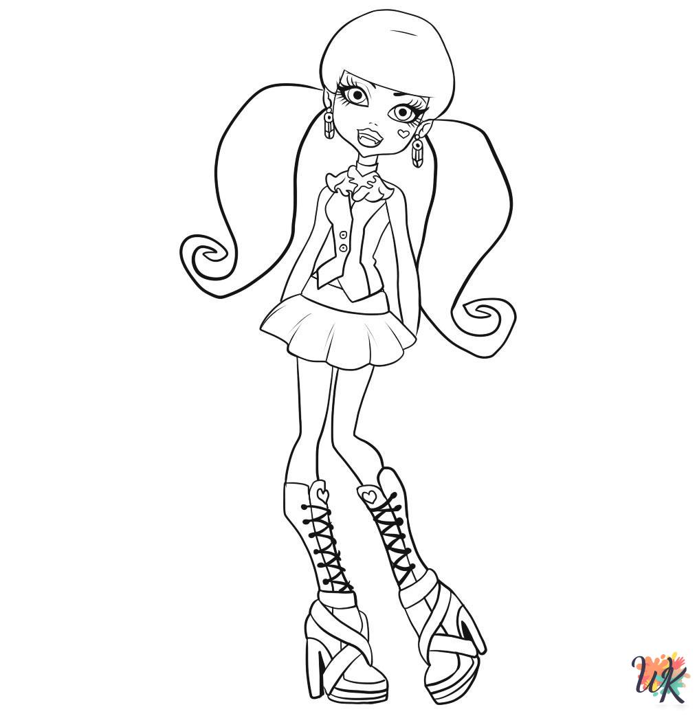 Rainbow High coloring pages printable free
