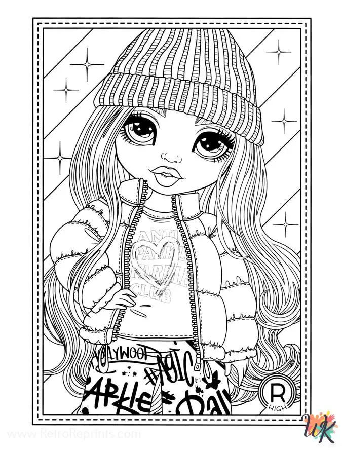 Rainbow High Colouring Pages Free Rainbow High Colouring Pages Free