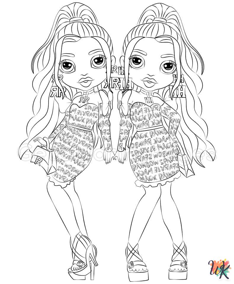 Rainbow High coloring pages to print