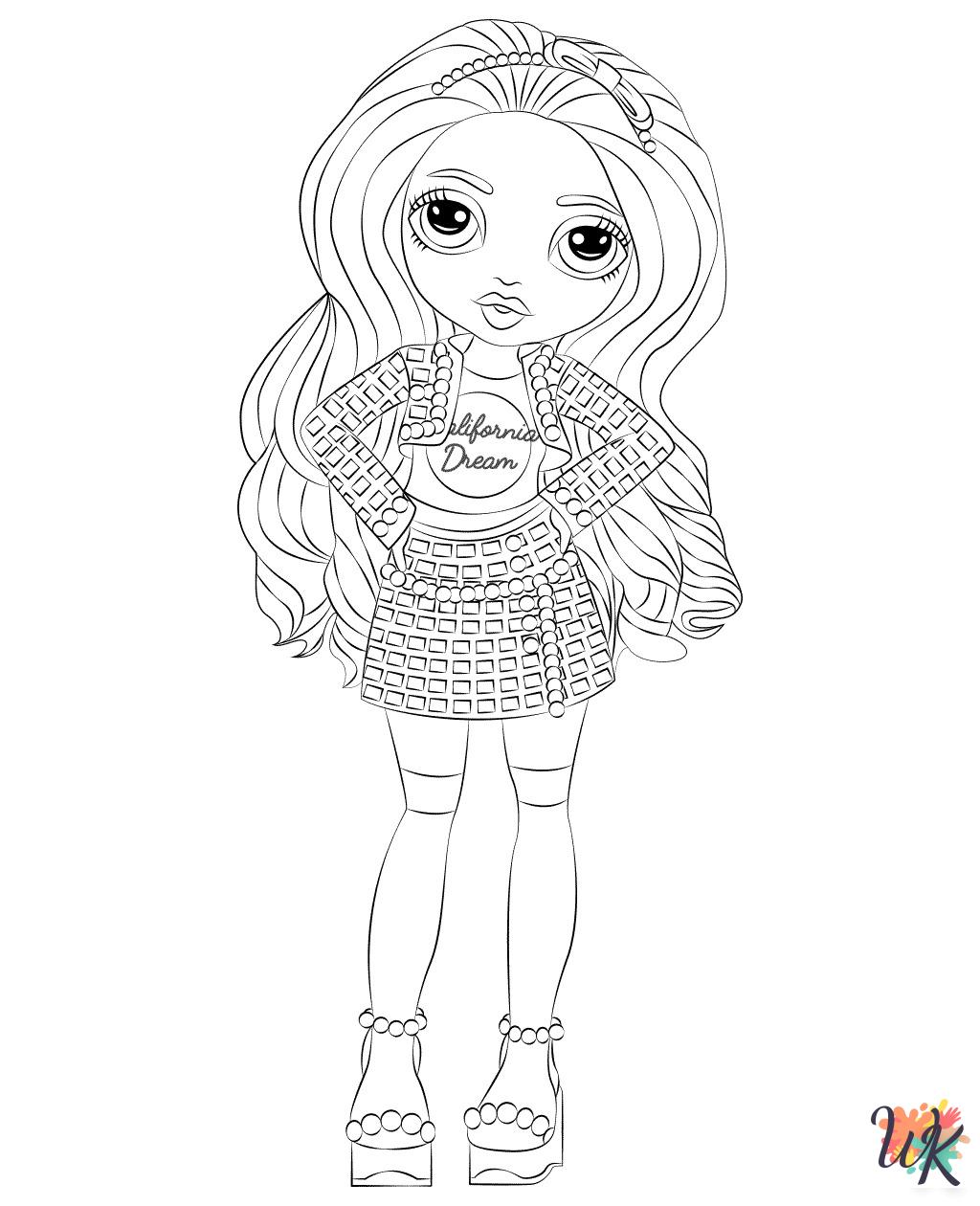 cute coloring pages Rainbow High