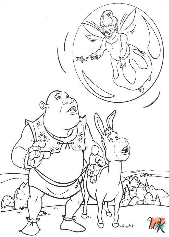 old-fashioned Shrek coloring pages