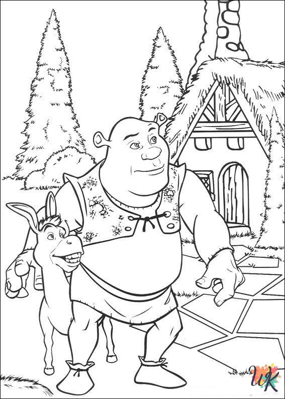 Shrek coloring pages easy