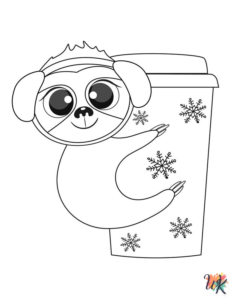 Sloth coloring pages free