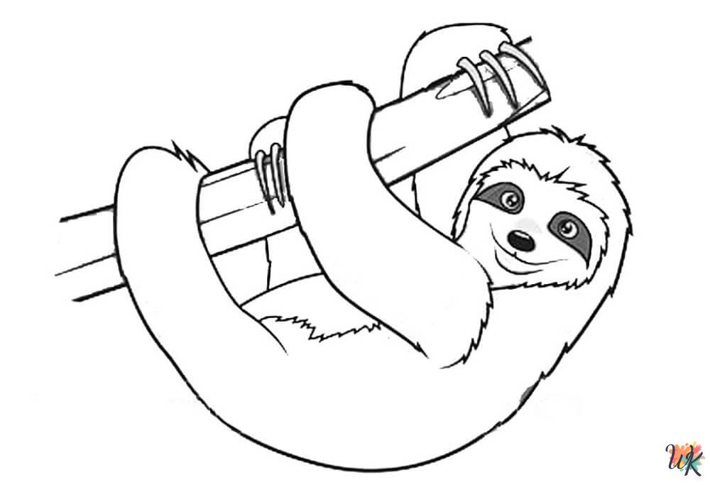 free printable Sloth coloring pages