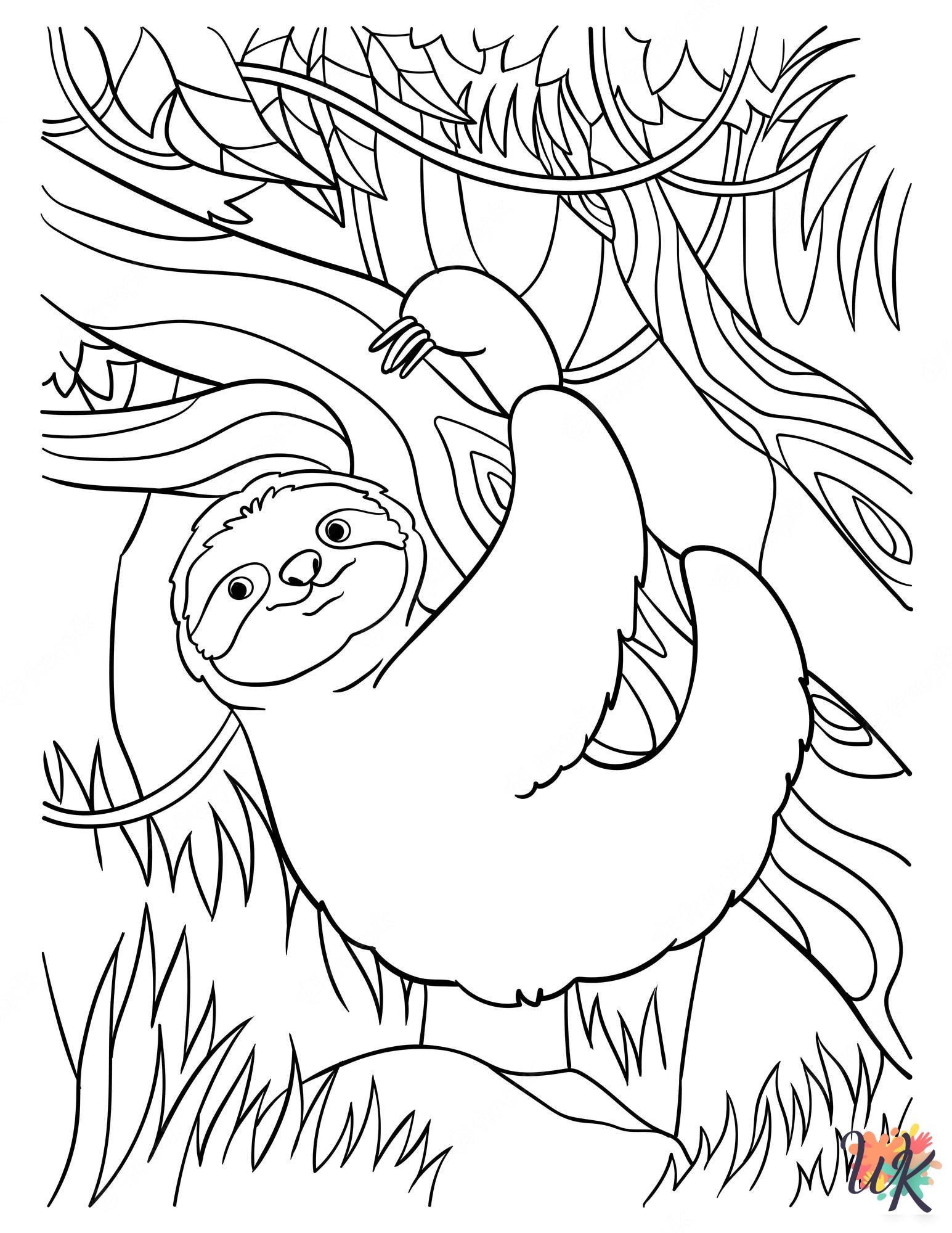 coloring pages for Sloth