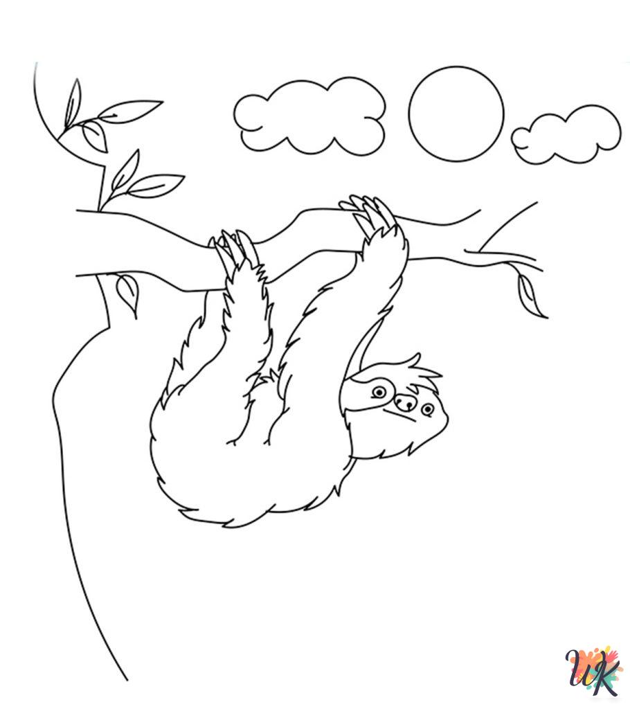 Sloth ornaments coloring pages