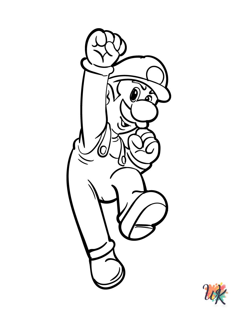 Mario coloring pages for adults