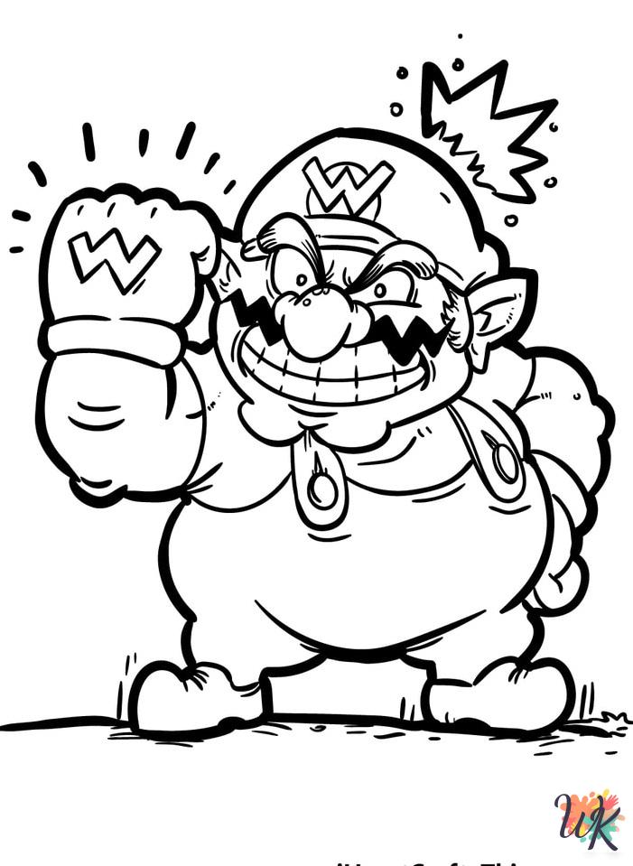 free printable Super Mario coloring pages for adults