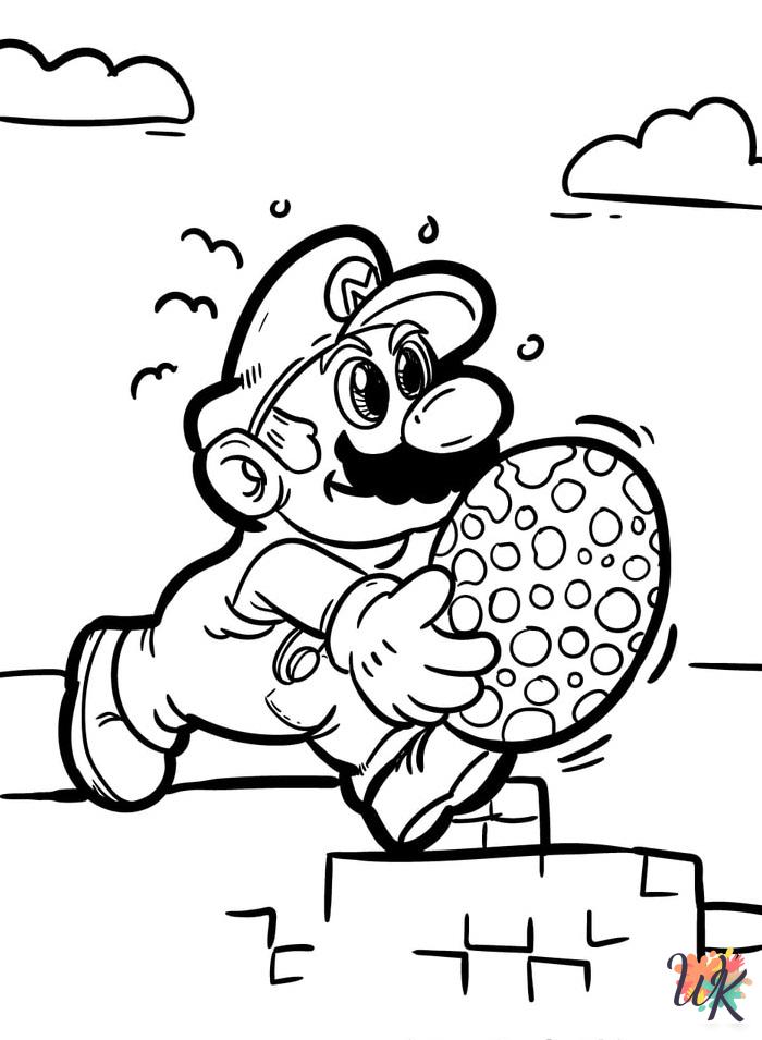 old-fashioned Super Mario coloring pages