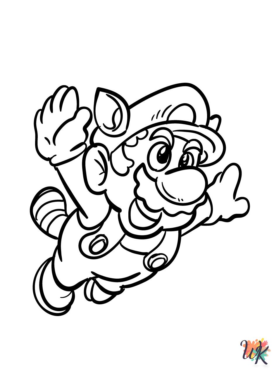 easy cute Super Mario coloring pages