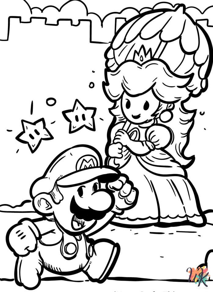 Mario coloring pages for preschoolers