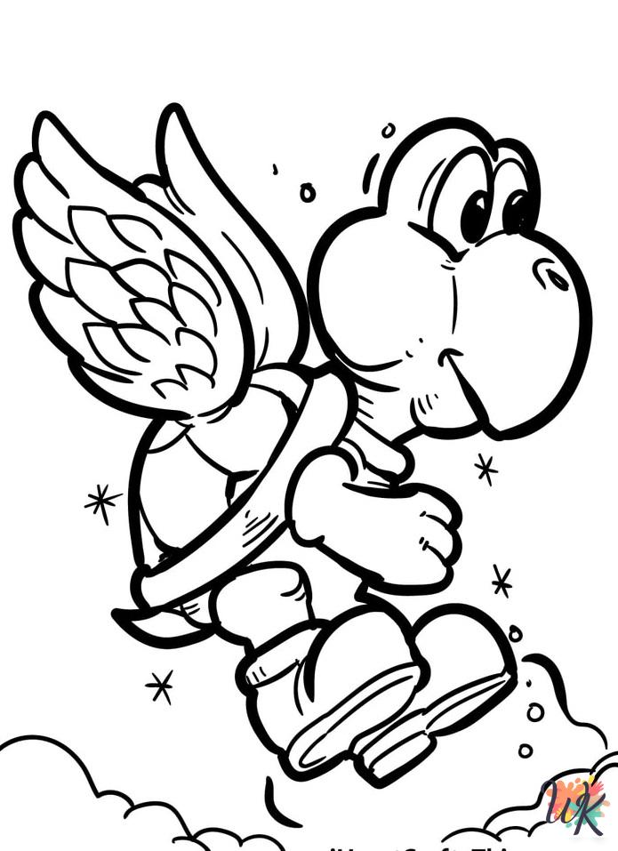 Super Mario coloring pages for adults easy