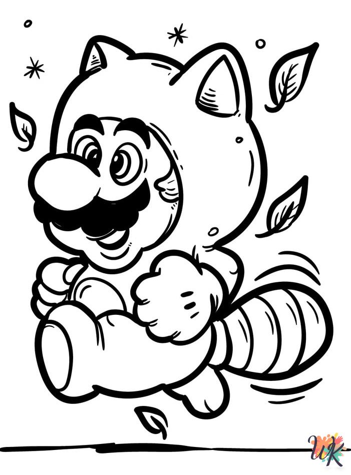Super Mario decorations coloring pages