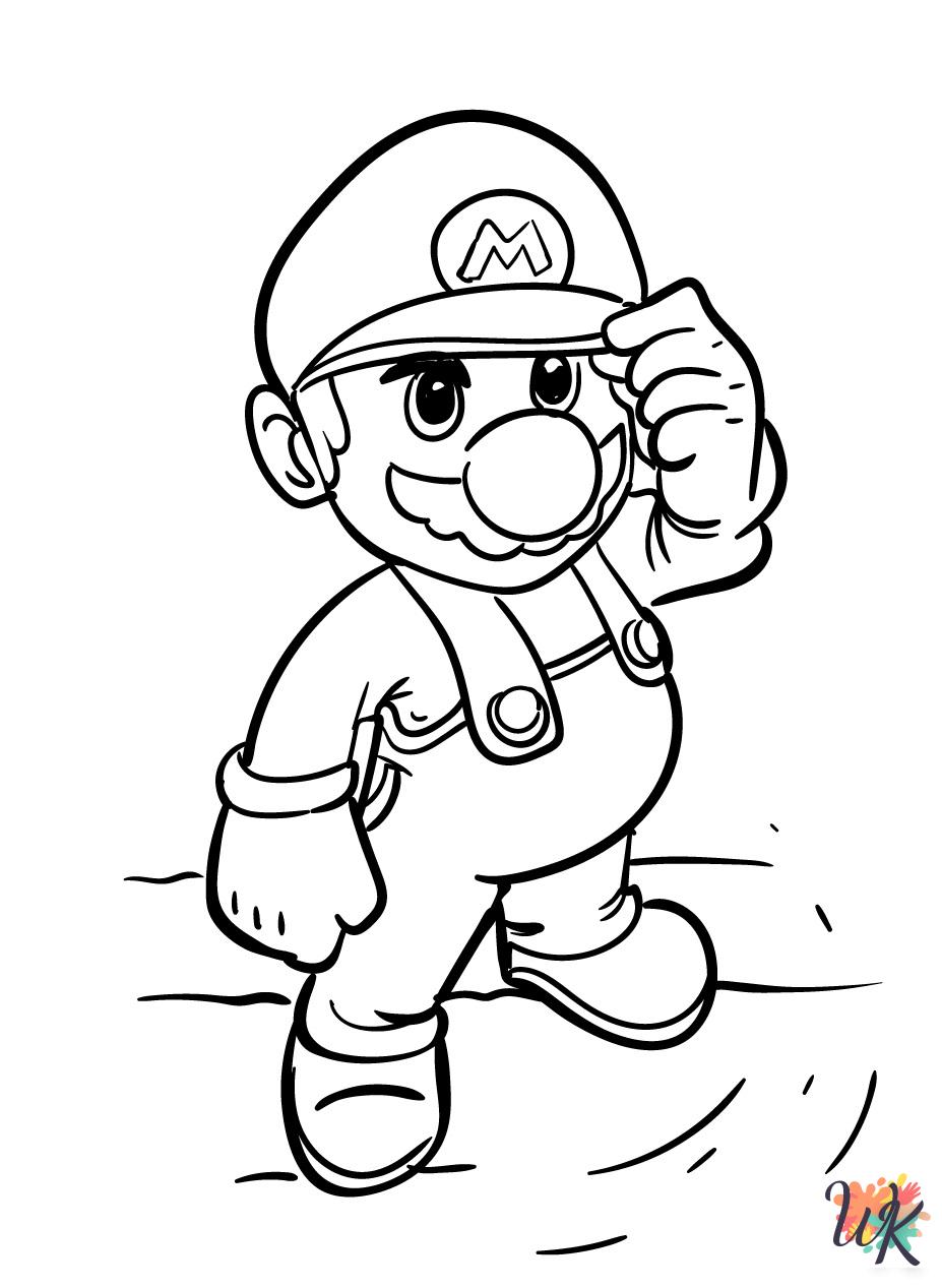 Super Mario cards coloring pages