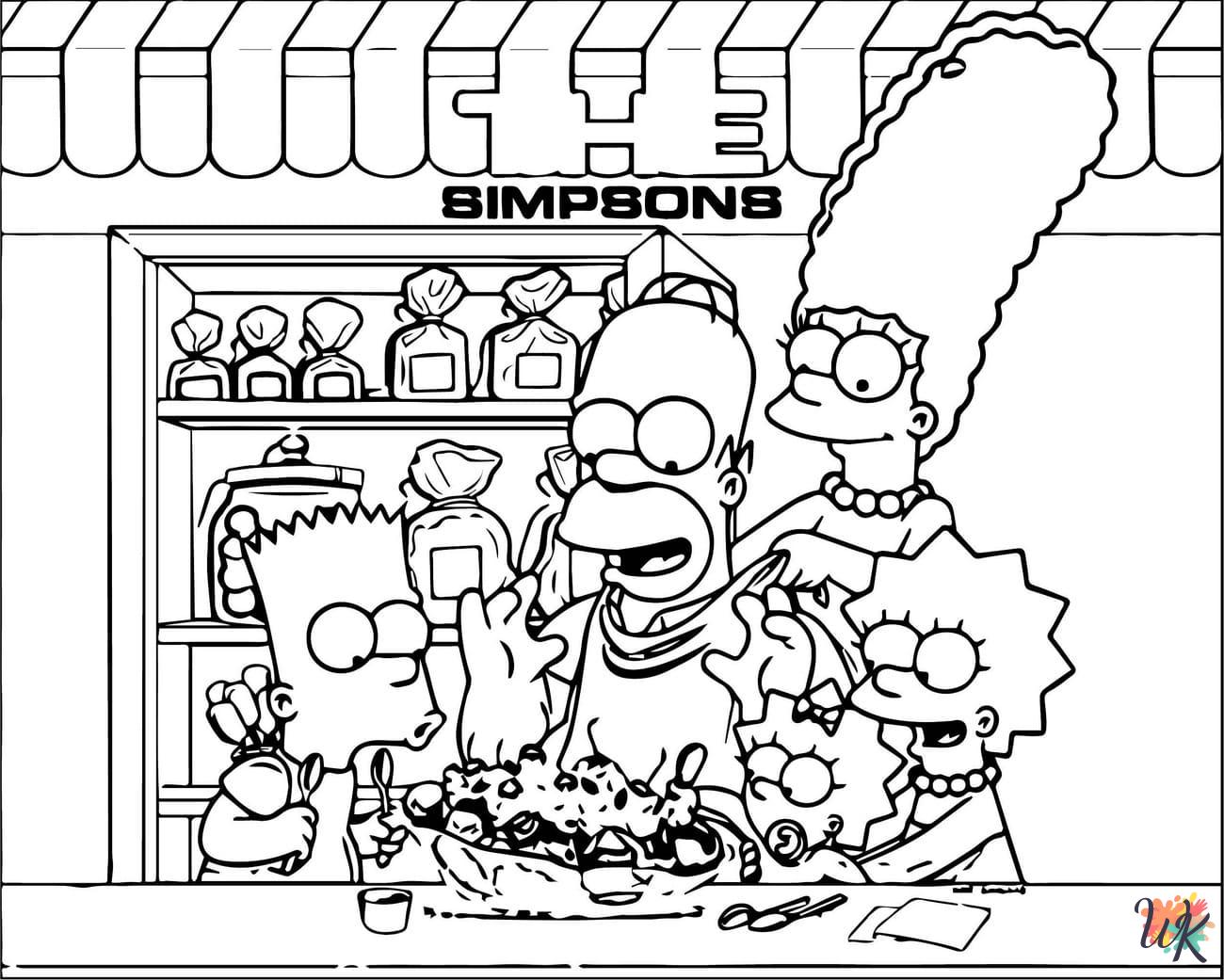 The Simpsons coloring pages for adults