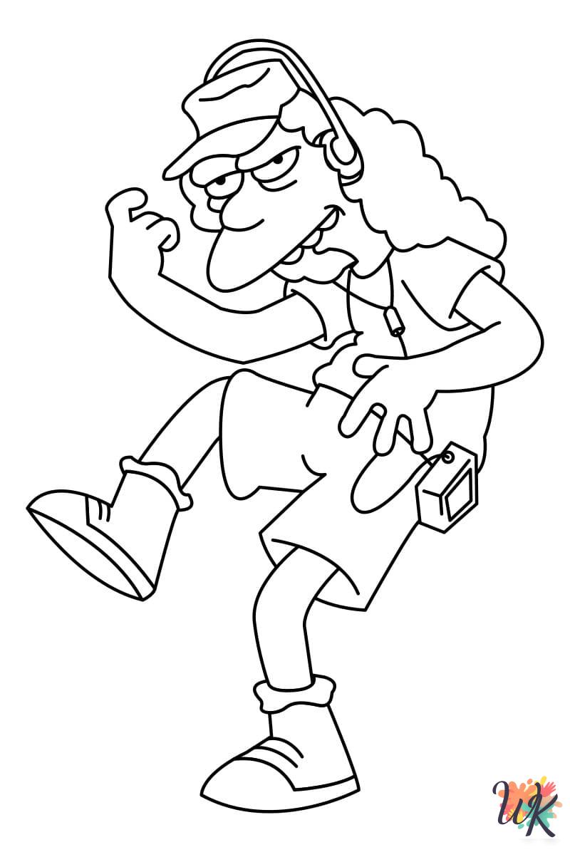 detailed The Simpsons coloring pages for adults