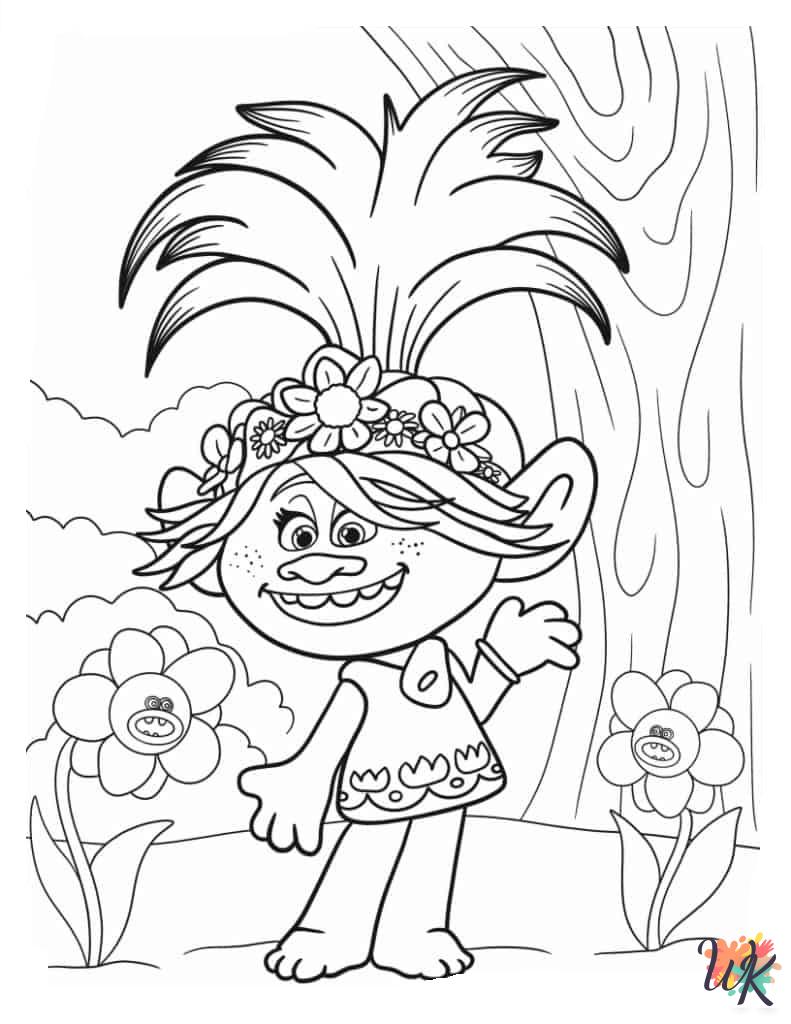 Trolls ornament coloring pages