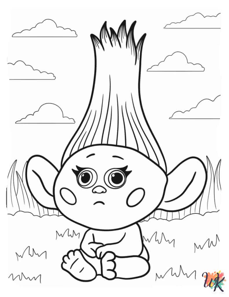 free adult Trolls coloring pages