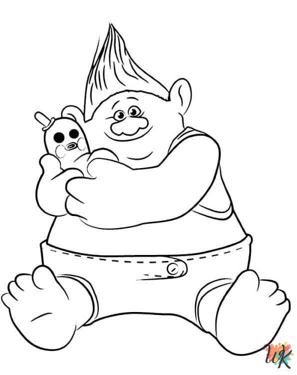 Trolls coloring pages for adults pdf