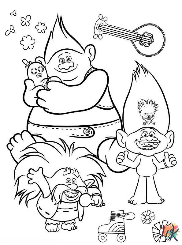 adult Trolls coloring pages