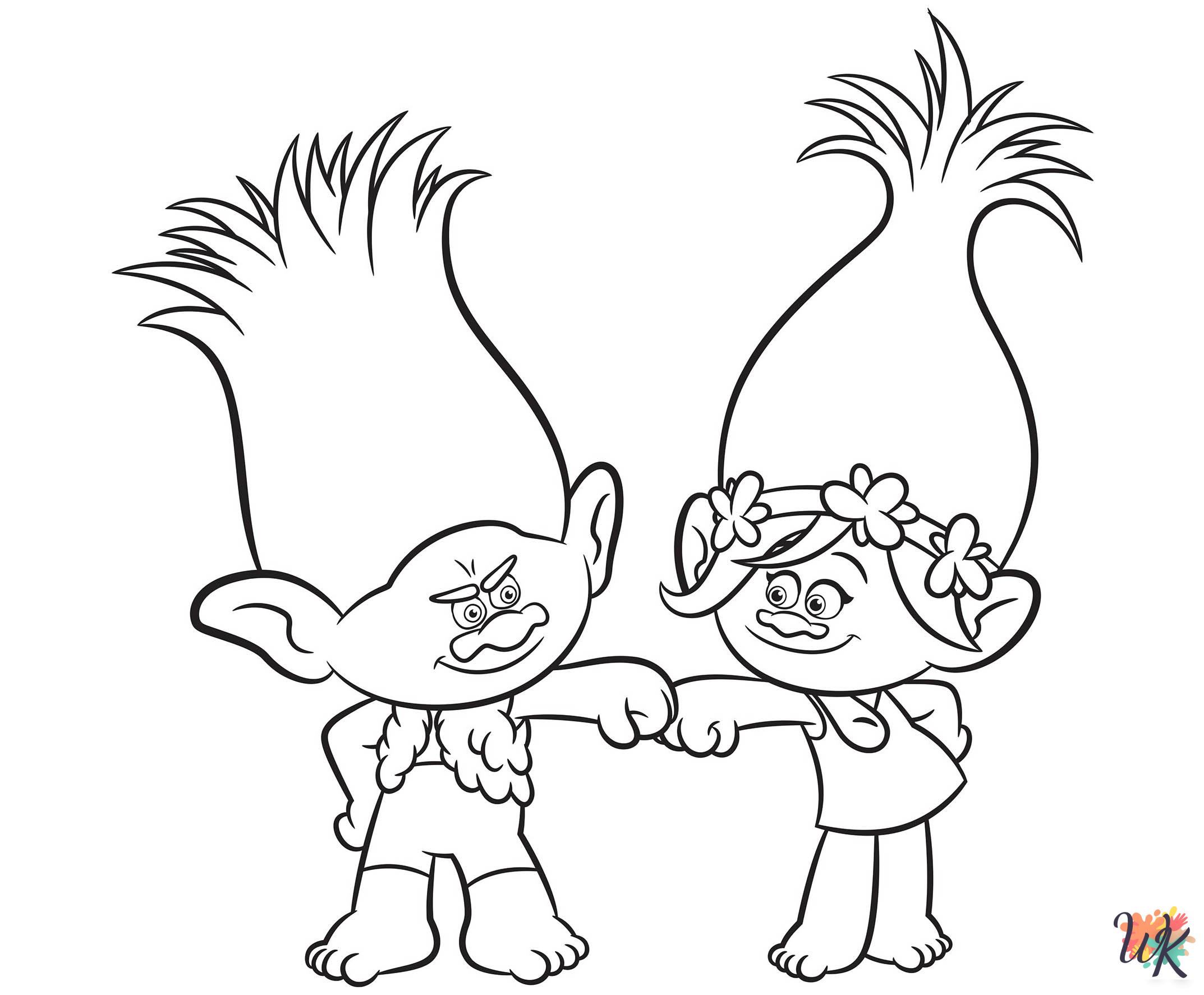 grinch Trolls coloring pages