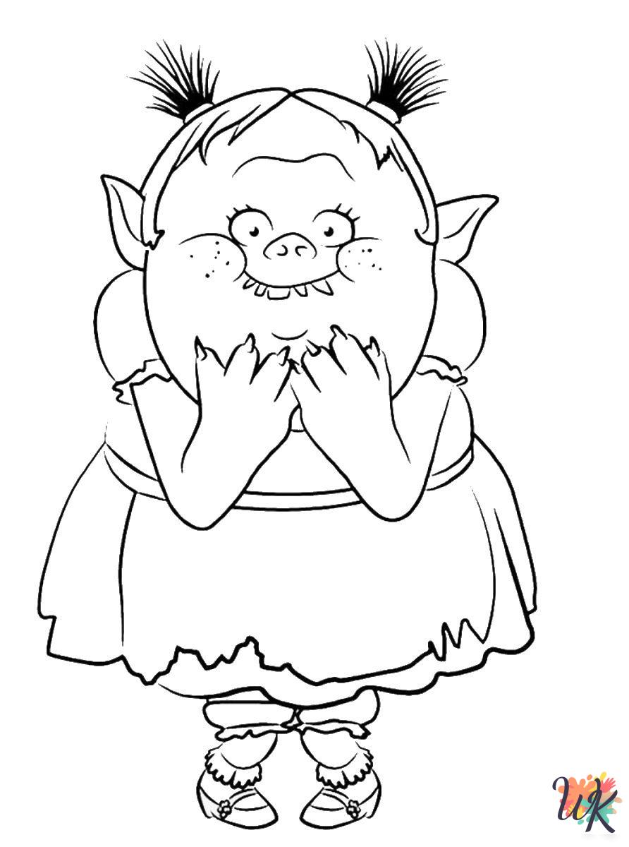 free printable Trolls coloring pages