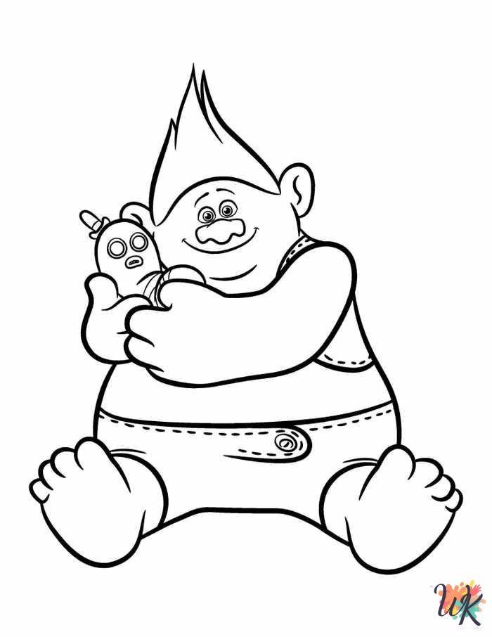 Trolls adult coloring pages