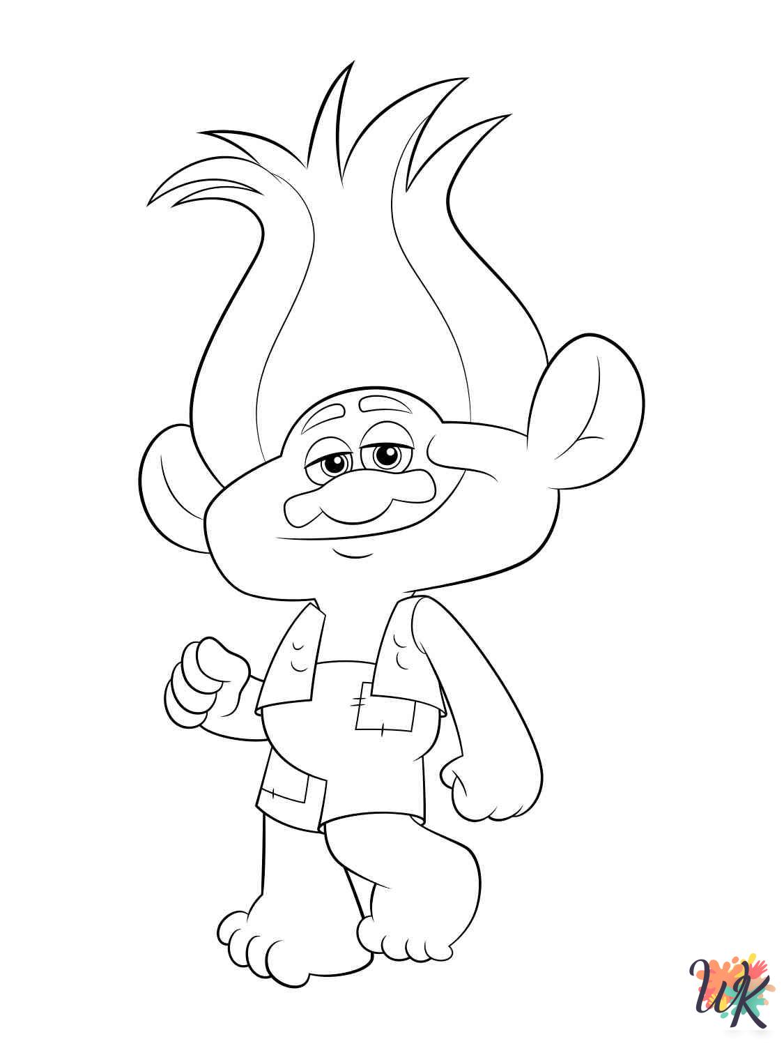 Trolls coloring pages to print