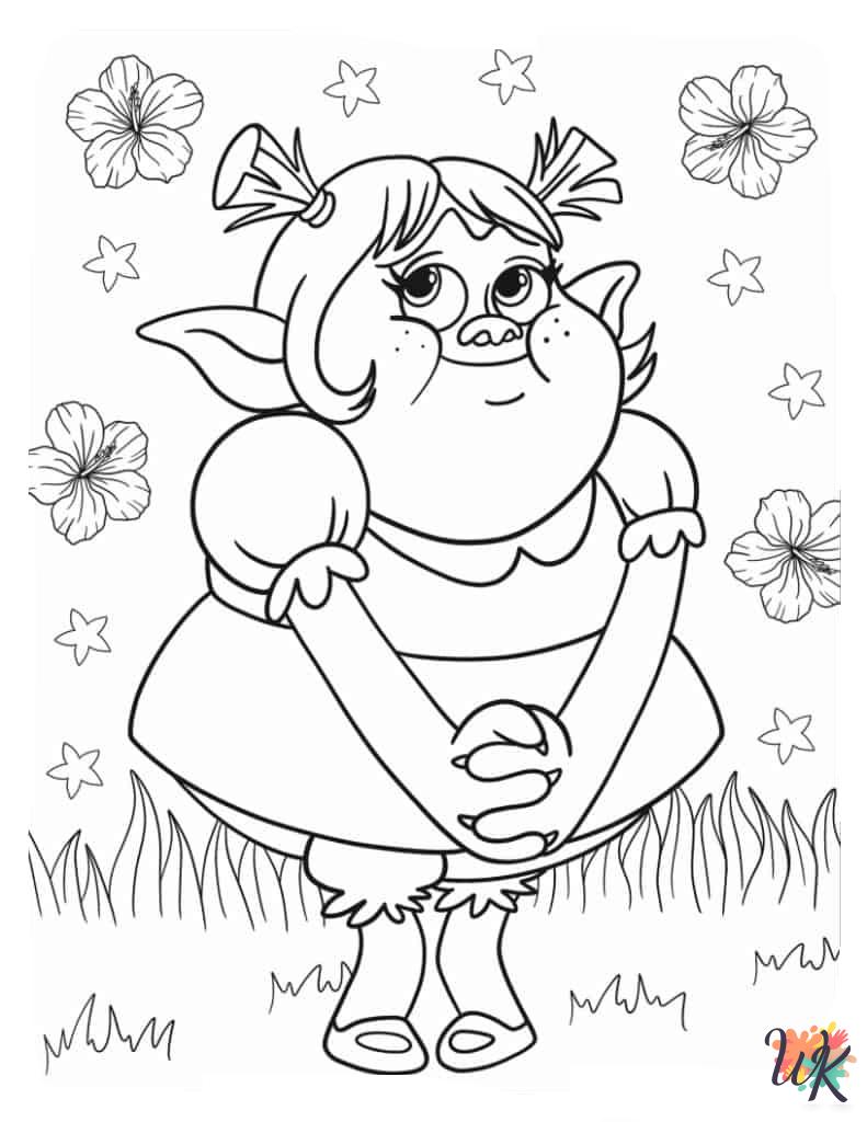 coloring pages for kids Trolls