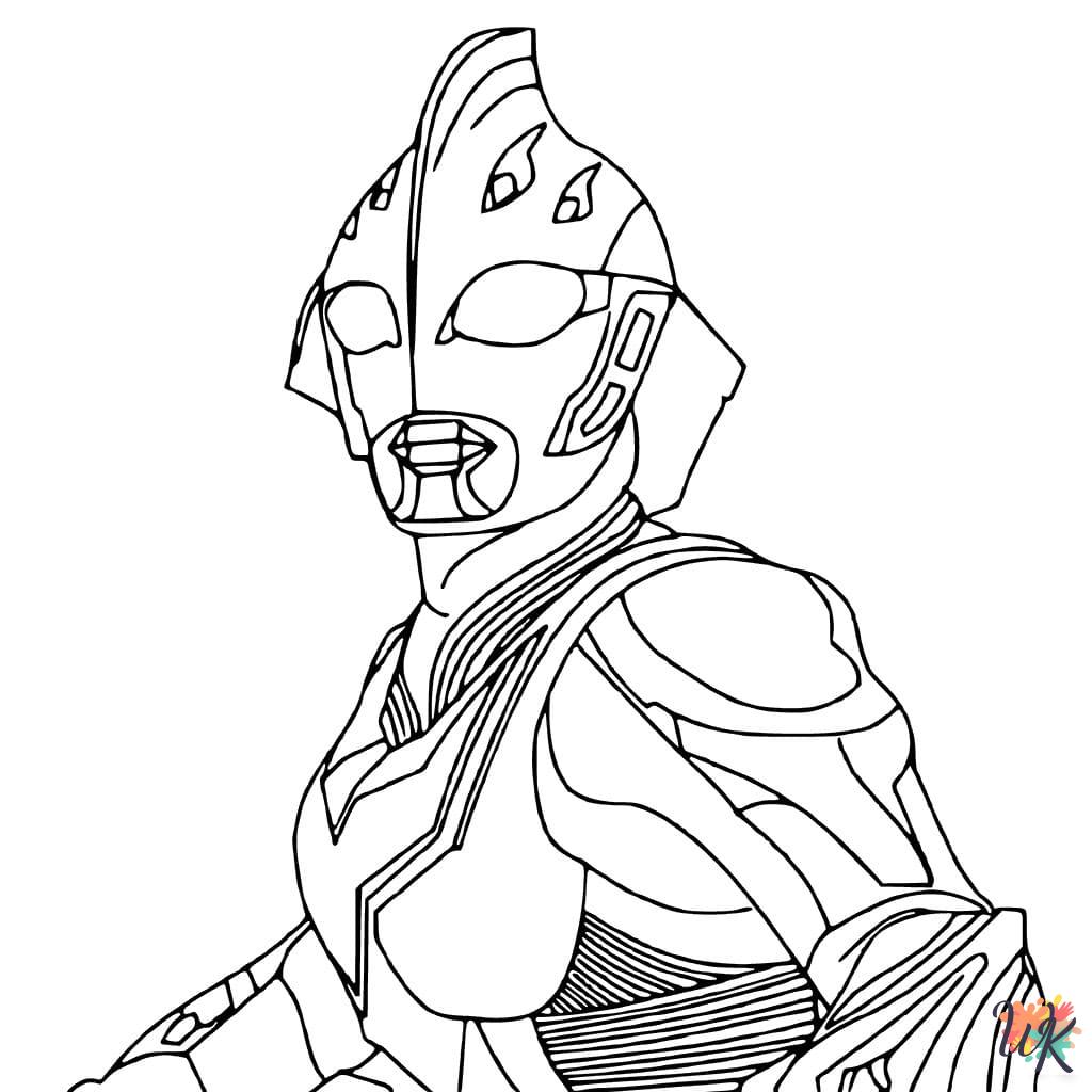 Ultraman coloring pages easy