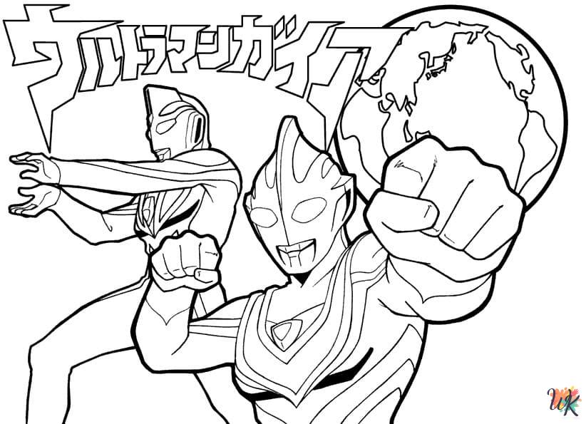 Ultraman free coloring pages