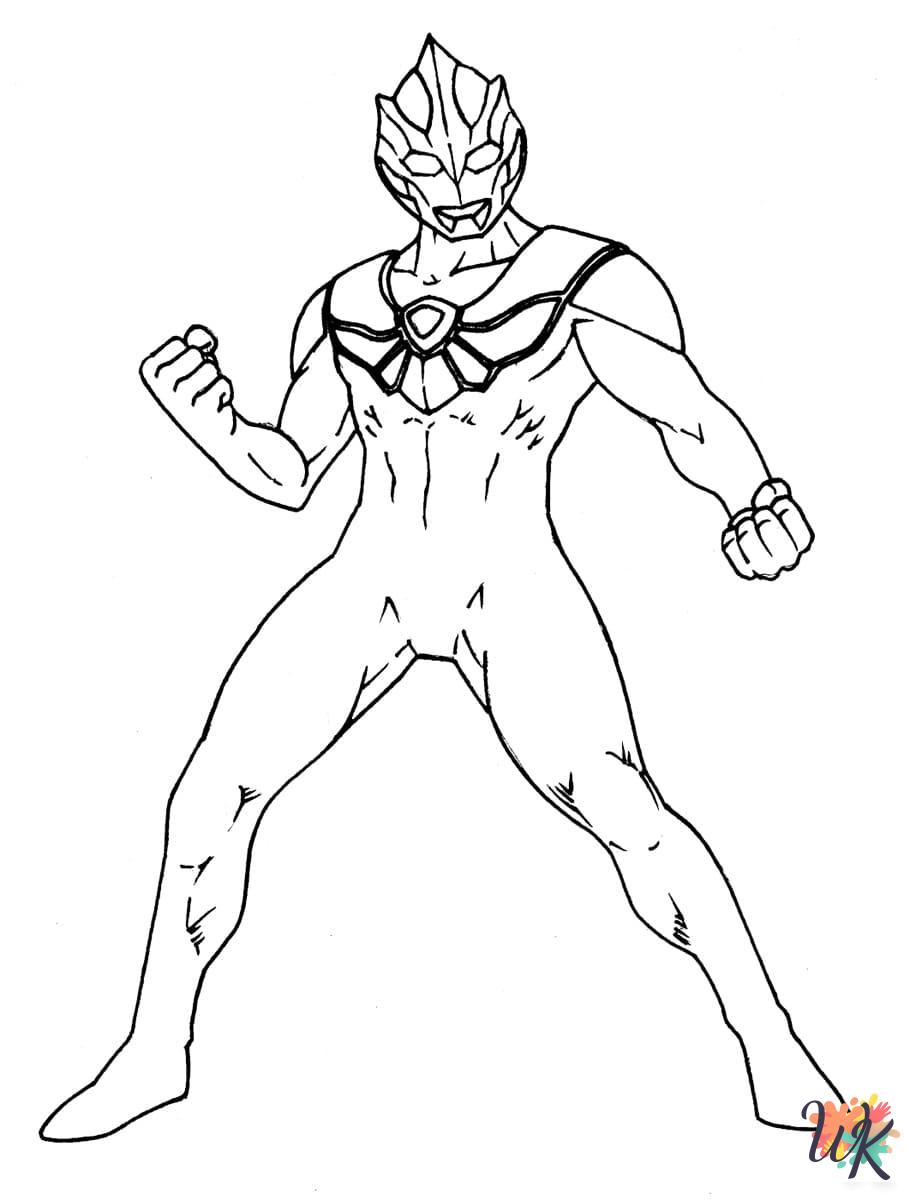 free Ultraman coloring pages printable