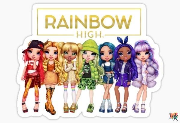 Rainbow High coloring pages 1 Rainbow High coloring pages