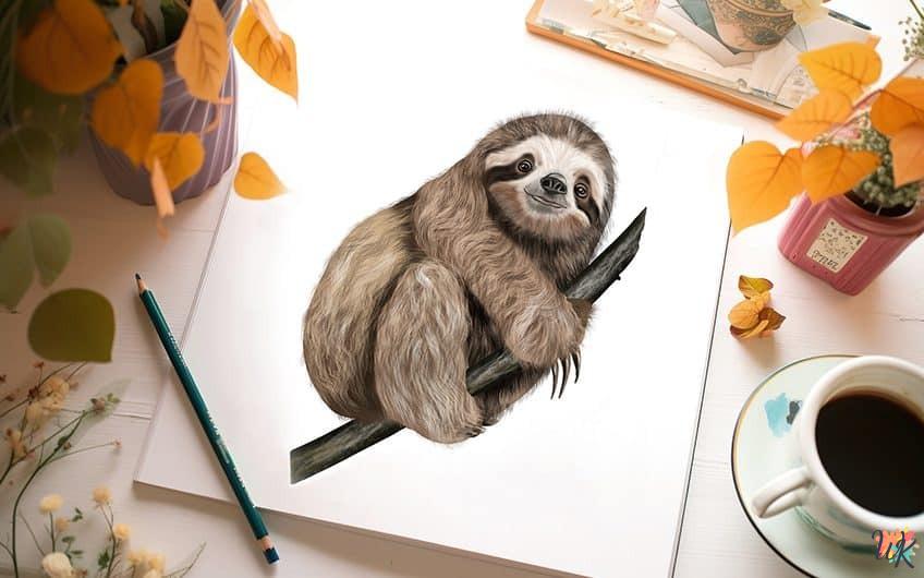 Sloth coloring pages