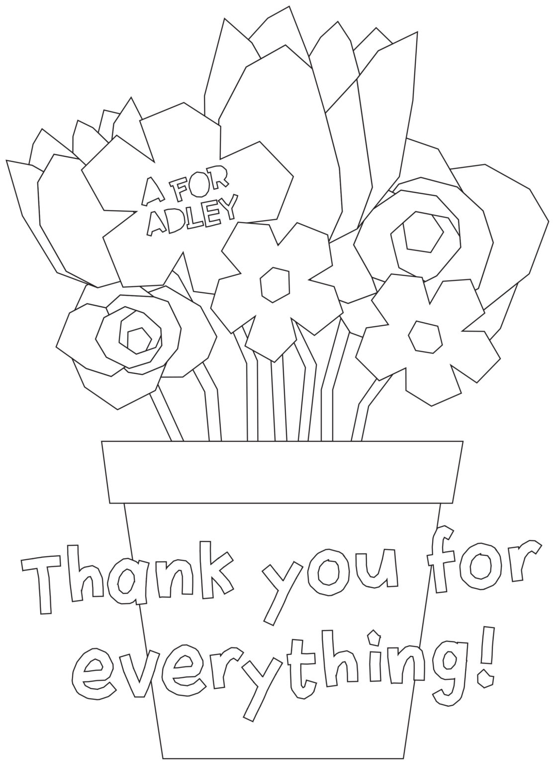 7 A For Adley Coloring Pages For Kids - ColoringPagesWK