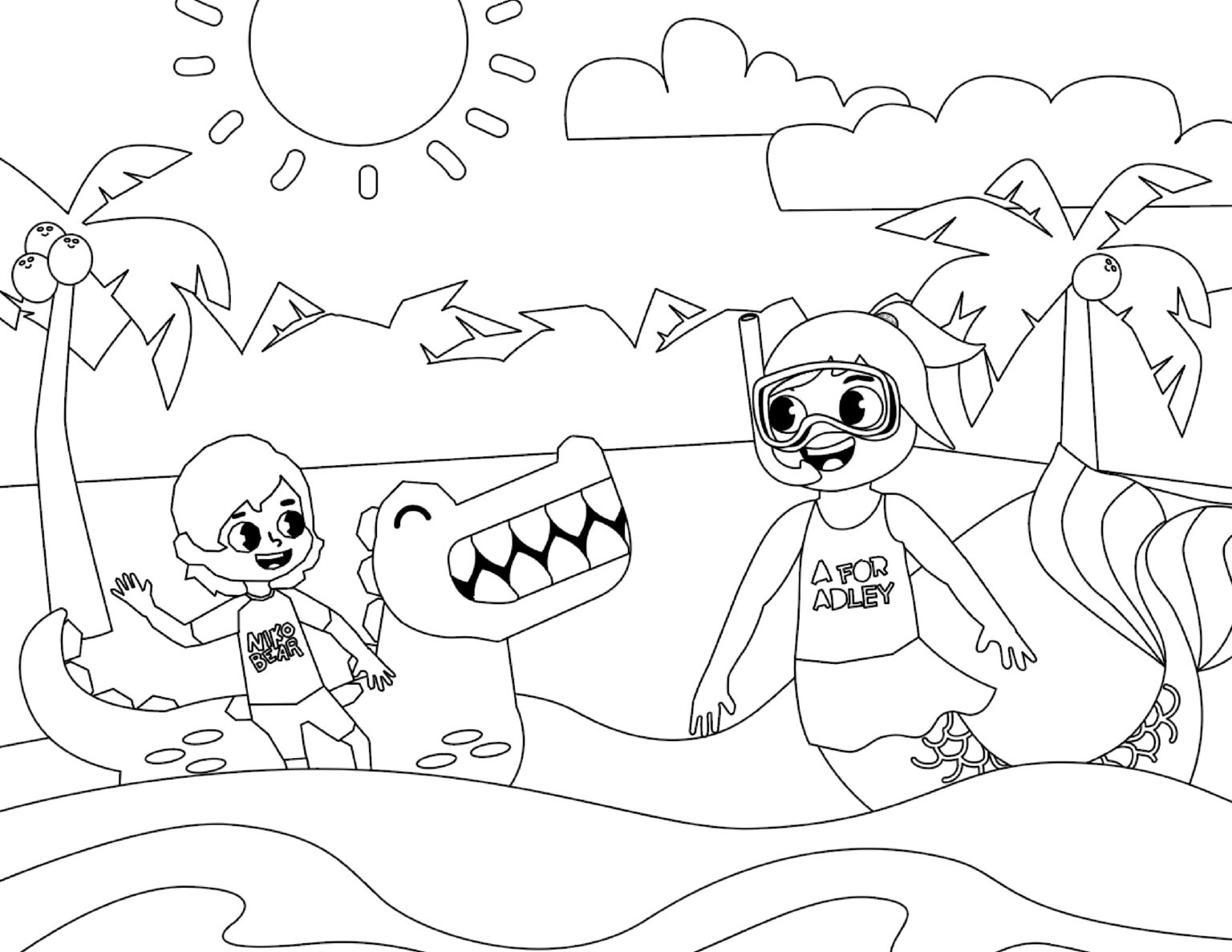 7 A For Adley Coloring Pages For Kids ColoringPagesWK