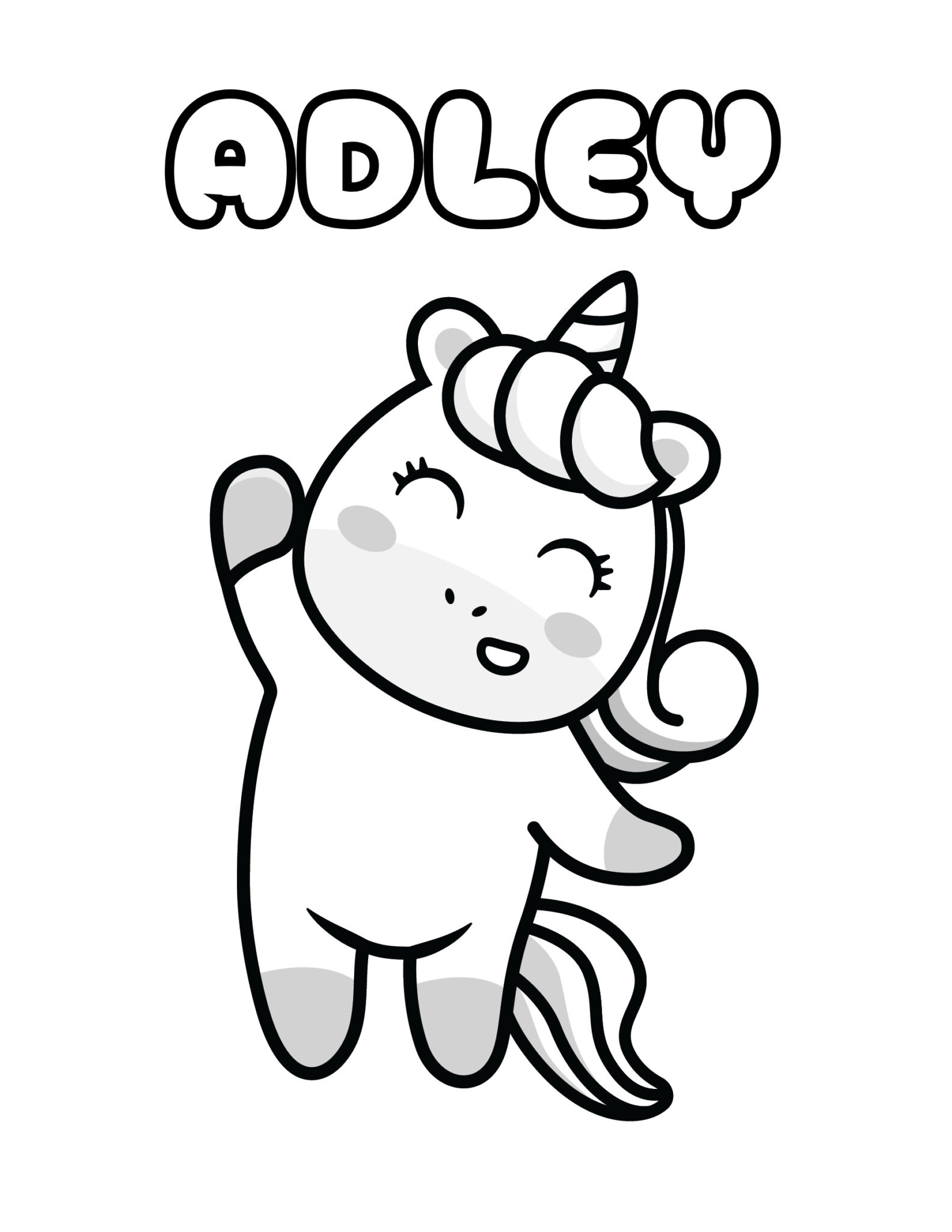 7 A For Adley Coloring Pages For Kids - ColoringPagesWK