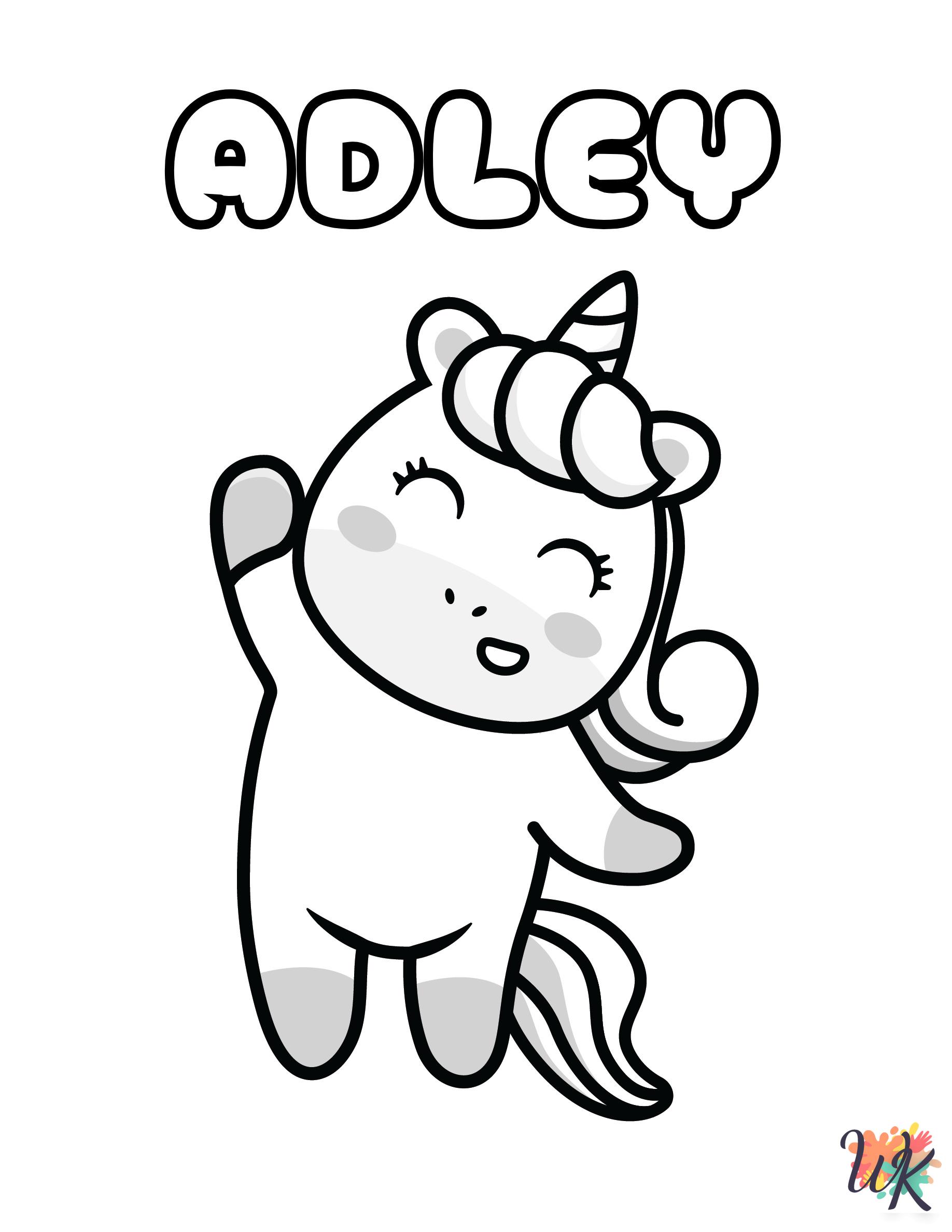 A For Adley printable coloring pages