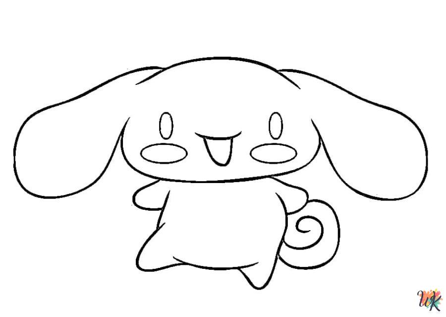 Cinnamoroll coloring pages for preschoolers