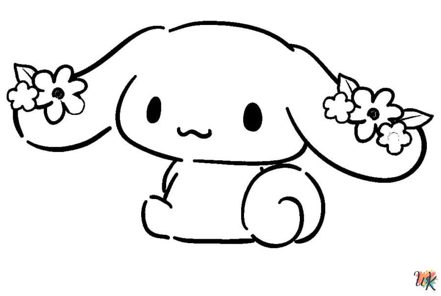 easy Cinnamoroll coloring pages