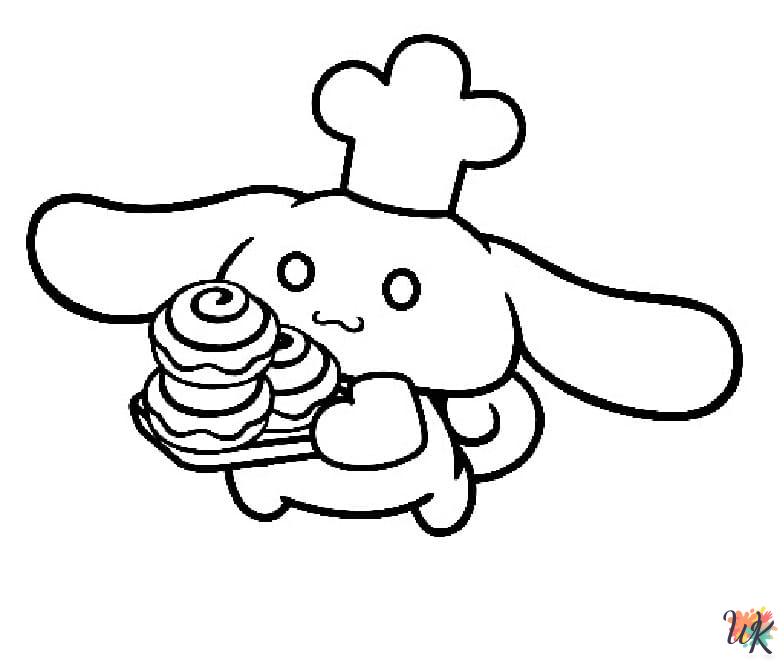 Cinnamoroll cards coloring pages 1