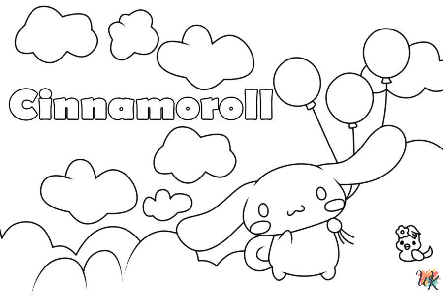 Cinnamoroll coloring pages for adults