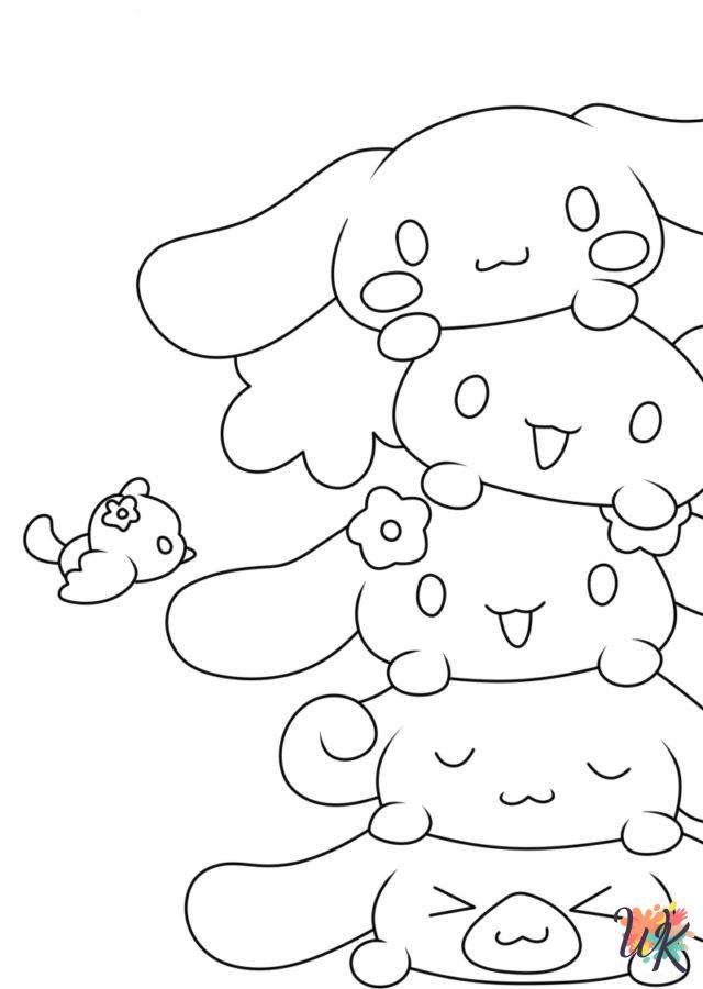 free Cinnamoroll coloring pages pdf