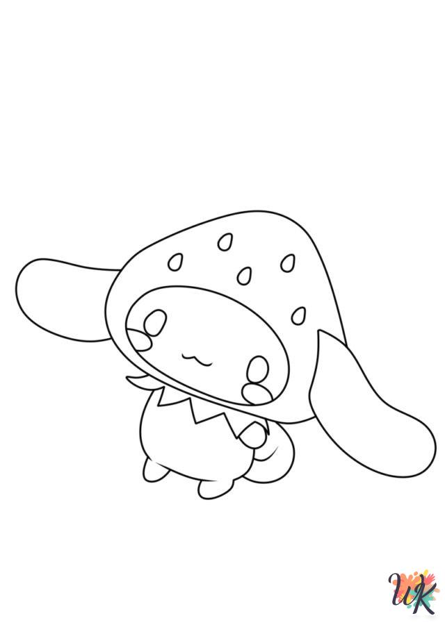 free Cinnamoroll tree coloring pages