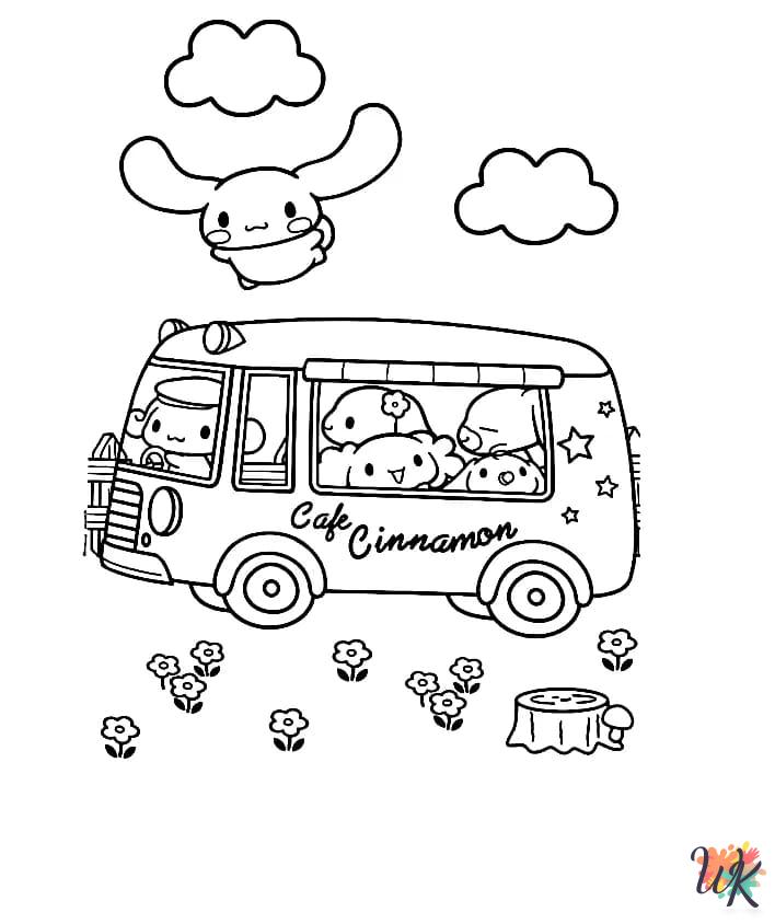 Cinnamoroll coloring pages for adults pdf