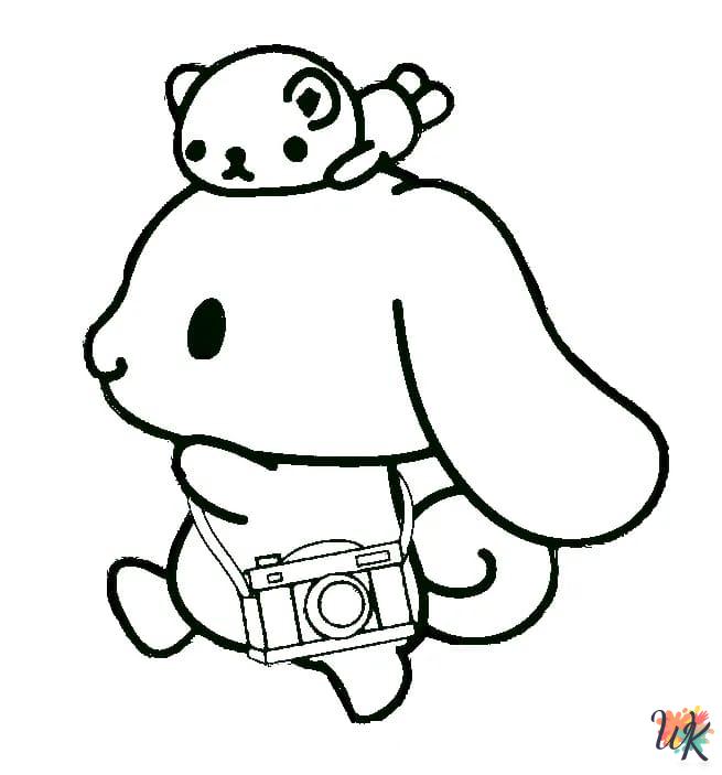 Cinnamoroll cards coloring pages