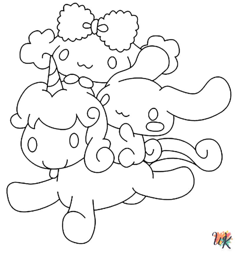 free adult Cinnamoroll coloring pages